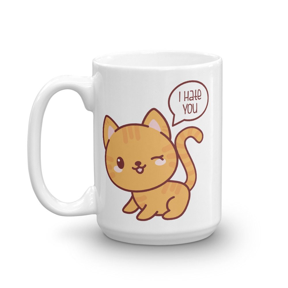 I Hate You Cat Coffee Mug