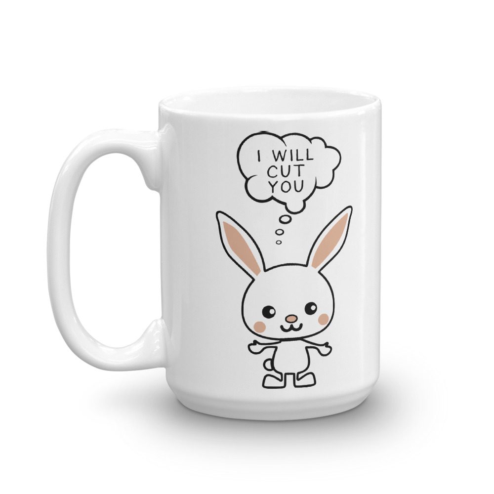 I Will Cut You Bunny Coffee Mug